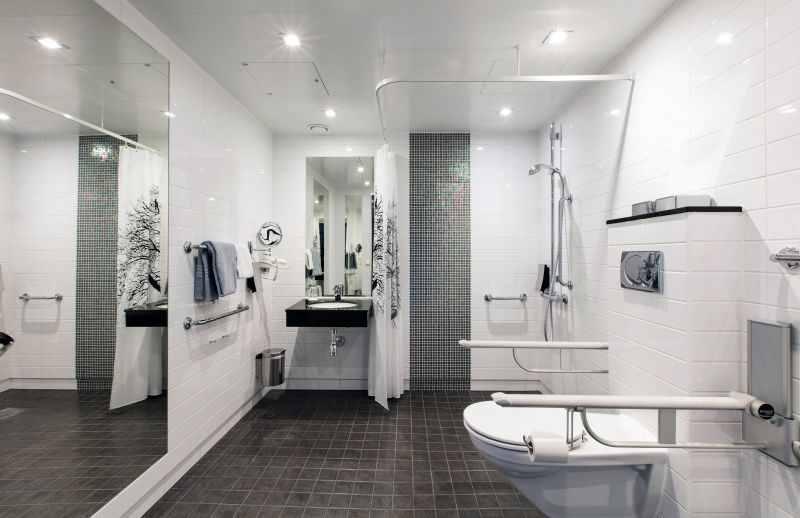 Bathroom with smart lighting and fixtures